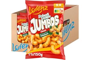 ‎LORENZ SNACK WORLD LORENZ | ErdnußLocken Jumbos | 11 x 150 g | vegan