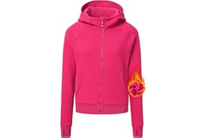 MoFiz Donna Sport Felpa con Cappuccio Fitness Jogging Yoga Outdoor Felpa Tinta Unita Giacca Corta con Fori per i Pollici