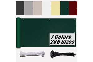 Ufamiluk frangivista Balcone ringhiera Protezione Privacy Anti-UV Resistente alle intemperie Copri Balcone per ringhiera da Balcone Giardino Terrazzo 85x100cm Verde Scuro