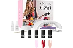 ‎NÉONAIL NÉONAIL Starter Set 21 Days - LED UV Lampe - UV Nagellack - Maniküre Set - Top - Set Starterset mit Lampe - Sets - Nagellack Set - Farben - Base - Manicure - Nagelset