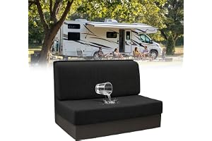 POPUBBY Husbil soffskydd, 2 stycken (1 set) våffelmönster stretch husvagn dinett sittskydd, stänksäkert RV sittöverdrag soffa möbelskydd, tvättbar kudde skyddsöverdrag