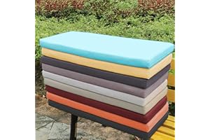 Xpnit Coussin de banc 2/3 places épais et imperméable, 100 x 45/100 x 50 cm, pour banc, salle à manger, maison, intérieur et extérieur (100 x 35 cm, beige)