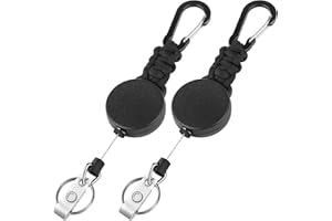 EOTW Retractable Keyring Keychain, 2pc Extender Retractable Badge Reels Key Chain Holder Lanyard Clip Heavy Duty Key Lanyard Clip Belt