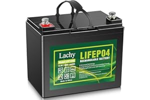 Lachy 12V 50Ah LiFePO4 Batería 4000 ciclos Batería Recargable sin Mantenimiento Baja autodescarga y Peso Ligero con BMS Incorporado para energía Solar, Scooters para niños, Botes, carritos de Golf