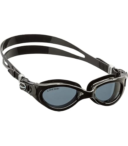 Occhialini Da Nuoto Cressi Flash - Lenti Infrangibili Antiappannamento, Anti UV, Anti Graffio, Oculari Separati