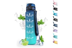 GRSTA Borraccia Bambini, 500ml Borraccia Bambini, Borraccia Filtrante Senza Perdite, Borraccia Motivazionale con Scala Temporale, Facile da Trasportare, Borraccia per Scuole, Outdoor, Campeggi, Viaggio