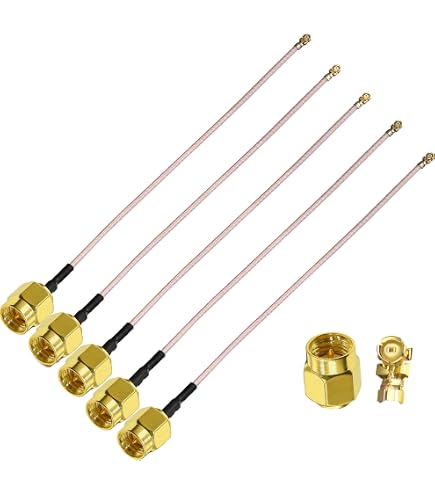 Lot De 5 Câbles D'extension IPX U.fl Vers SMA Femelle - 15 Cm, Câble Coaxial RF Pour Carte Mini PCIe, Xbox, Antennes - 14