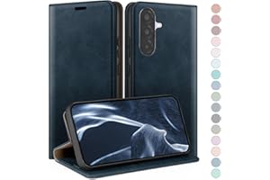 HUOUH für Samsung Galaxy A56 Hülle mit RFID Schutzhülle aus Lederhülle Handyhülle,Kartenfach Leder ständer Handy hülle,360 Grad Schutz Cover für Samsung A56 Klapphülle Wallet Case Dunkelblau