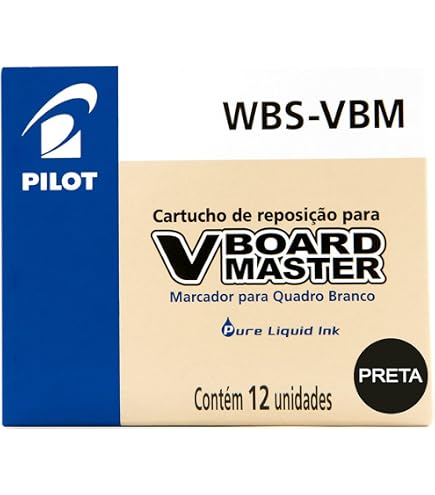 Marqueurs Tableau Blanc Rechargeables Pilot VBoard Master - Lot De 10 - Pointe Fine Conique - Noir - 2