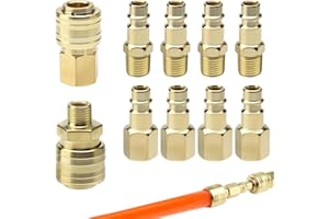 ZMDMAH 10 sztuk euro szybkozłączka 1/4" BSP, złączka sprężonego powietrza, złączki do sprężarki powietrza, węży, kompresorów"}