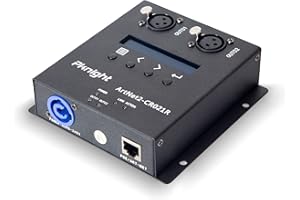 Pknight ArtNet-DMX-1024-Ethernet-Lichtsteuerungsinterface, 2 Universen/Truss-montierbar/PoE (CR021R)