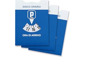 pubblimania Disco horario Maxi con bolsa transparente protectora de PVC 11 x 14 cm (3 discos horarios)