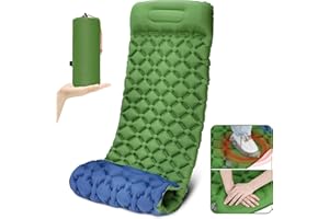 WONSEFOO Camping Mat Ultralight Self Inflatable Mat Waterproof Sleeping Camping Mattress with Pillow Moisture Resistant Sleeping Pad for Inline Camping | Travel | Hiking | Outdoor(Portable Shoe Cover)