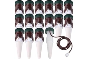Hestya Arrosage Stakes Automatique Système d'Arrosage, Irrigation par Égouttement Automatique de Plante Libération Lente pour Plantes d'Intérieur ou d'Extérieur (Pack de 16)