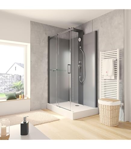 Doporro Cabine De Douche Transparent En Angle 100x120 Paroi De Douche Montage Reversible Pare Douche Portes Pivotantes Avec Receveur Ravenna1k 94159106