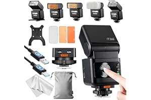 Godox iT32 TTL Flash con Trigger X5S per SONY, Wireless 2.4GHz HSS 1/8000s, Touchscreen & LED, Batteria Integrata, Compatibile con Sony ZV-E10 a7IV a9III a6400 a6700 a7III a7CII a6000 a7C a6100