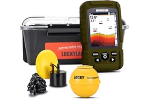 LUCKY Wireless Handheld Fish Finders Boat Wired Transducer Fishing Finder Sensor Sonar Waterproof Portable Depth Finders for Ice Fishing Sea Fishing Kayak