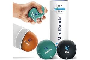 MindPanda Lot de 3 Balles Anti-Stress - Boules Antistress pour Adultes - Triple Densité pour Thérapie de la Main et Renforcement de la Poigne - Soulagement du Stress et de l’Anxiété - Doux, Moyen, Dur