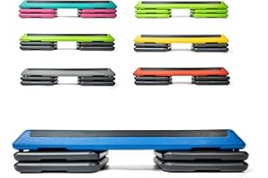 K KEFL SPORTS KEFL Aerobic Exercise Step, Adjustable non-slip 3 heights 10cm,15cm,20cm, For Home Exercise Workout Cardio, Stamina and Resistance Training