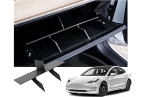 RUIYA Tesla Model 3 2018-2022 2023 - Organizador central para consola central, reposabrazos, guantera, almacenamiento, organizador, segmentación, caja separadora (negro)