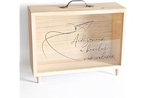 TE Whaka | Grande urne en bois - Cagnottte mariage, anniversaire, tour du monde, départ à la retraite - Aidez-nous à boucler nos valises