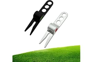 Auswalar 2 PCS Lightweight Metal Golf Divot Repair Tool,Zinc Alloy Pitch Mark Repair Tool Golf Divot Tool for Golfer