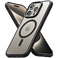 Ringke Fusion Bold Magnetic Matte Compatible with iPhone 15 Pro Case Cover [Strong Magnet] Matte Hard Back Shockproof Soft TPU Bumer iPhone 15 Pro Back Cover - Matte Black