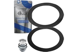 YOUR DAY MATE Flachdichtung für Siebkorbablauf, 2 Stück, Ø 113 x 86 x 1 mm, für 3 1/2" Garnituren, kompatibel mit BLANCO, FRANKE, VIEGA, IKEA, uvm., Dichtungssatz Küchenarmatur, Dichtring Siebkorb, Gummidichtung