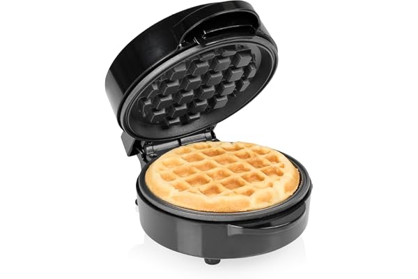 Tristar Mini våffeljärn, rund våffel, 550 W, non-stick, kompakt design, lätt att rengöra, WF-2109