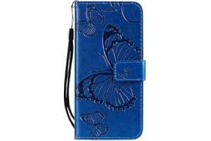 DENDICO Cover per Galaxy A40, Pelle Portafoglio Custodia per Samsung Galaxy A40 Custodia a Libro con Funzione di appoggio e Porta Carte di Credito - Blu