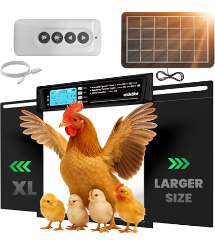 Izrielar Apri porta automatica per pollo, apriporta elettrico con display LED, timer, protezione intelligente da incastro, porta automatica di pollo, per allevamento sicuro di polli Izrielar Apri porta automatica per pollo, apriporta elettrico con display LED, timer, protezione intelligente da incastro, porta automatica di pollo, per allevamento sicuro di polli
