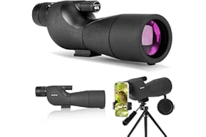 BOSSDUN Longue-Vues avec Trépied，Sac de Transport et Adaptateur pour Smartphone pour L'observation des Oiseaux Visite Safari Observation des Oiseaux étoiles Tir à l'arc Camping Faune Paysage (B)