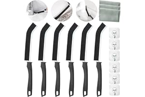 DMNQ 6 Pcs Spazzola per la Pulizia delle Fessure, Spazzola per la Pulizia Delle Fessure a Setole Dure, Spazzola di Pulizia Multifunzionale, Hard-Bristled Crevice Cleaning Brush