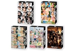 ZHENGGE 5 Pack/150 Pcs SEVENTEEN Lomo Card Kpop Photocards Greeting Card with Postcards
