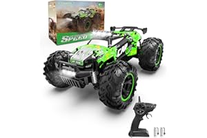 Carox Ferngesteuertes Auto,2.4 GHz 26 km/h RC Auto,1:18 Off Road Monstertruck mit Scheinwerfer und Fahrgestellbeleuchtung Crawler Truck Spielzeug