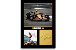 HWC Trading Lando Norris F1 Gifts Printed Signed Autograph Picture for F1 Formula 1 Racing Fans - A4 Print Only