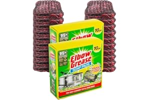 AQUA THOUGHTS 20pk Stainless Steel Soap Filled scouring Pads Versatile Cleaning Pad for Home and Kitchen, Heavy Duty Soap Filled Scouring Pads for Pots, Pans and Cookers Removing Grease and Stains MEGA Pack