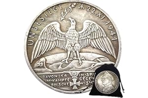 FKaiYin 1941 vecchie monete tedesche storiche – Grande moneta commemorativa non circolata – Strumento di insegnamento per bambini – è fatto a mano – Esperienza futura