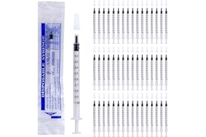 ‎SEWOKON 50 x 1ml Spritzen, Plastik Spritzenset ohne Nadeln