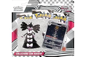 Pokémon: collezione con adesivi (Gothitelle) dell’espansione Scarlatto e Violetto - Fuoco Bianco del GCC (carta promozionale olografica e tre buste di espansione)