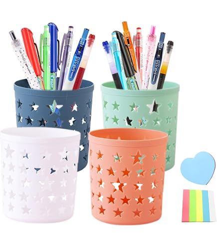 YAMAJA - Set De 2 Pots à Crayons En Métal élégants Pour Bureau Et Maison - Rose Doré - Organisation Stylée