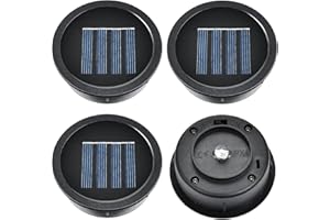 ELUTENG Solar Lights Replacement Top, 4PCS 1.2V 600mAh Lantern Lid Lights Bulb Replacement Part IP44 Waterproof LED Solar Panel for Outdoor Hanging Lights DIY Garden, 7cm/2.76 inch [Energy Class A]