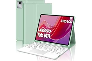 Occtingkind Cover per Lenovo Tab M11 2024, Custodia con Tastiera e Touchpad Multi-Touch, Tastiera Bluetooth Italiana per Lenovo Tab M11 TB330FU/TB300FC 11 Pollici, USB-C, Verde menta