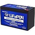 ECO-WORTHY Batteria al Litio LiFePO4 12V 8Ah Ferro Fosfato Ricaricabile con Oltre 3000 Volte Deep Cycle e Protezione BMS per 