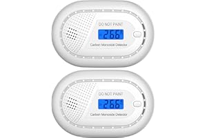 Aroha Safety Pro Rilevatore Monossido di Carbonio - Batteria da 10 Anni - Allarme Monossido di Carbonio, Portatile, Sensore CO - 2 pezzi