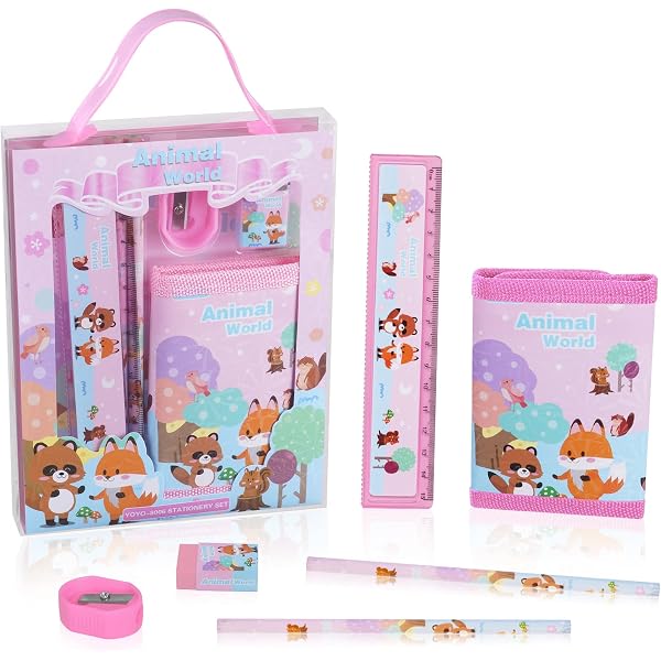 Coffret Papeterie Licorne Et Sirène Pour Filles - Sac, Trousse, Carnet, 10 Stylos Gel, Autocollants - Cadeau 4-11 Ans