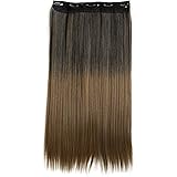CAISHA by PRETTYSHOP 60cm Clip In Un Unico Pezzo Nell'estensione Dei Capelli Pezzo Di Capelli Sintetici Mezza Parrucca Liscio