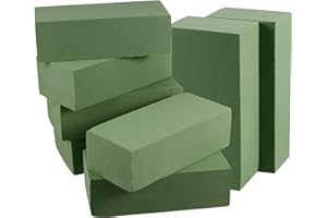 MUKCHAP 8 Pcs Dry Floral Foam Block, 23 x 11 x 7cm Rectangle Green Florist Block for Artificial Flower Arrangements, Arts & Crafts Projects