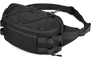 Huntvp taktyczna torba na talię wojskowa saszetka biodrowa Molle nerka dla mężczyzn kobiety Outdoor Sports Walking Running codzienne użytkowanie piesze wycieczki Camping Trekking polowanie(Czarny-XL）