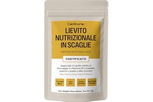 Coolinario Lievito Alimentare Fortificato (56 g) | Condimento Vegano Ricco di Vitamine B, B12 e Zinco | Sapore Umami per Pasta, Popcorn e Salse | Senza Glutine e 100% Vegetale